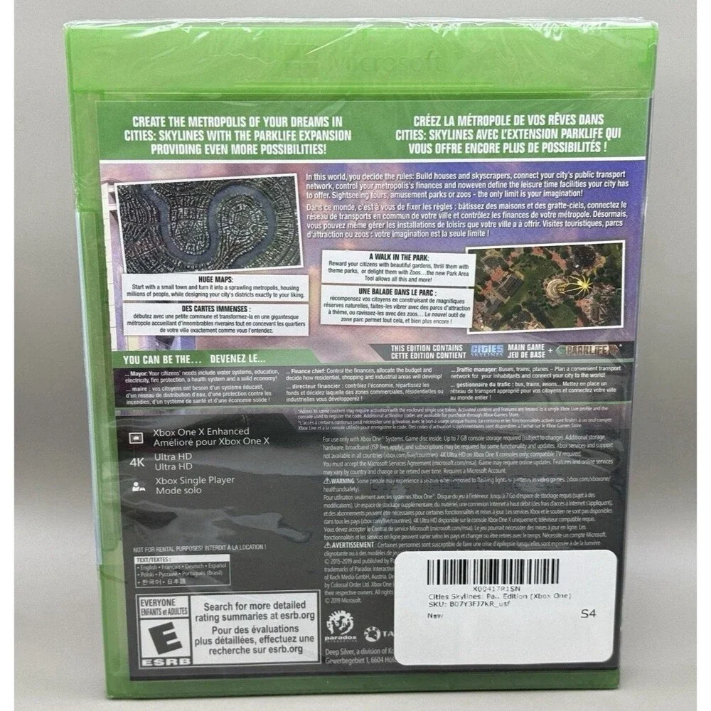 Cities Skylines: Parklife Edition - Xbox One (Brand New Sealed!)